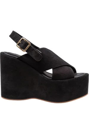 Paloma Barceló Schoenen, Dames, Zwart, 36 EU, Suède, Sophie Zwarte Suède Sleehak Sandaal