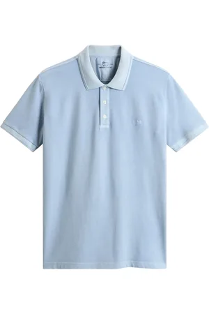 Woolrich Tops, Heren, Blauw, S, Heldere Blauwe T-shirts en Polo