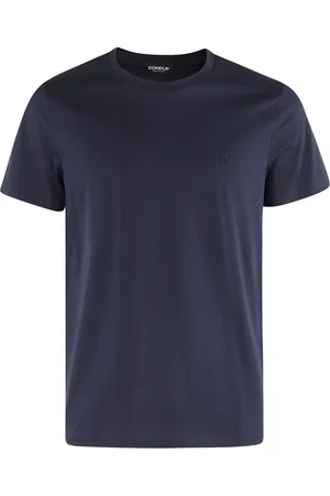 Dondup Tops, Heren, Blauw, M, Katoen, Jersey Logo Piccolo T-Shirt