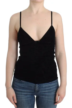 ERMANNO SCERVINO Tops, Dames, Zwart, S, Zwarte Cami Top