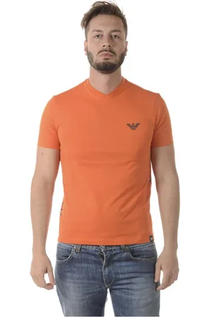 Emporio Armani Tops, Heren, Oranje, M, Katoen, Sweatshirts