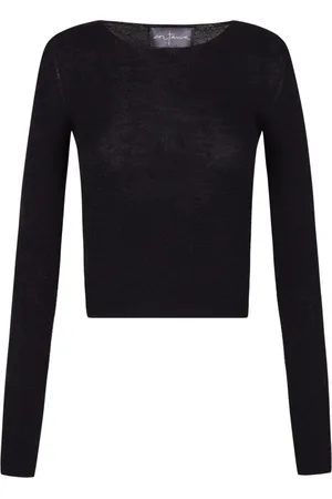 Cortana Truien, Dames, Zwart, M, Wol, Rondgebreide trui