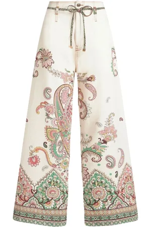Etro Jeans, Dames, Veelkleurig, W28, Stijlvolle Wijde Pijpen Jeans