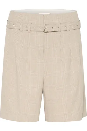 Karen by Simonsen Korte broeken, Dames, , L, Shorts met hoge taille en smalle riem