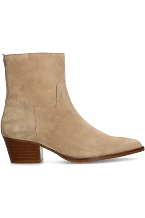 Manfield Schoenen, Dames, , 36 EU, Suède, Suède Enkellaarsjes met Hak
