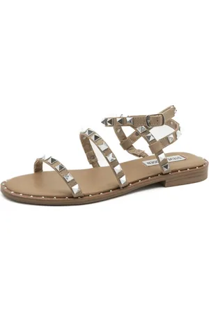 Steve Madden Schoenen, Dames, , 36 EU, Leer, Travel Tan Ss 24 Flat Sandalen