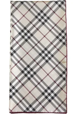 Burberry Accessoires, Dames, Veelkleurig, ONE Size, Geruite Vierkante Sjaal