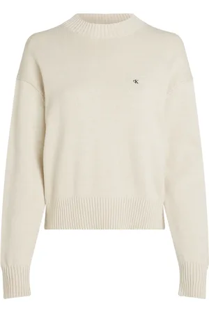 Calvin Klein Truien, Dames, , XS, Katoen, Grijze Trui