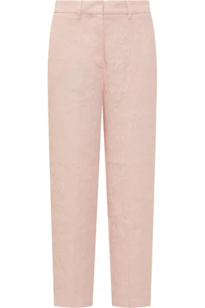 FORTE FORTE Broeken, Dames, Roze, M, Jacquard Chino`s