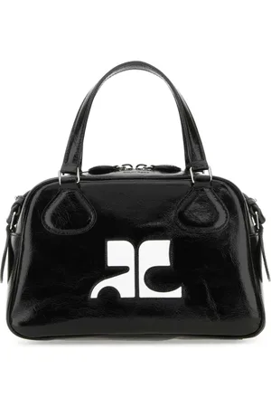 Courrèges Tassen, Dames, Zwart, ONE Size, Leer, Reedition Naplack Bowlingtas