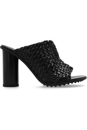 Bottega Veneta Schoenen, Dames, Zwart, 39 EU, Leer, Atomic Heeled Slides