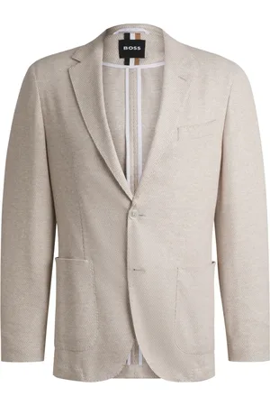 HUGO BOSS Jassen, Heren, , 3Xl, Katoen, Moderne Linnen Katoenen Blazer