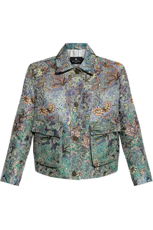 Etro Jassen, Dames, Veelkleurig, S, Katoen, Jas met Patroon