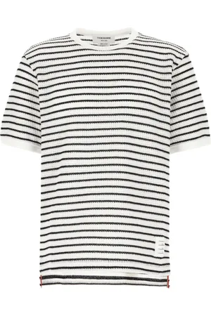 Thom Browne Tops, Heren, Blauw, L, Katoen, Casual Katoenen T-Shirt