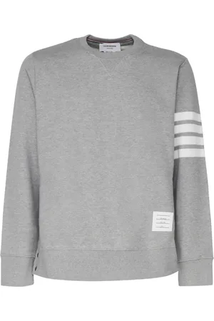 Thom Browne Sweatshirts & Hoodies, Heren, Grijs, L, Katoen, Katoenen Sweatshirt