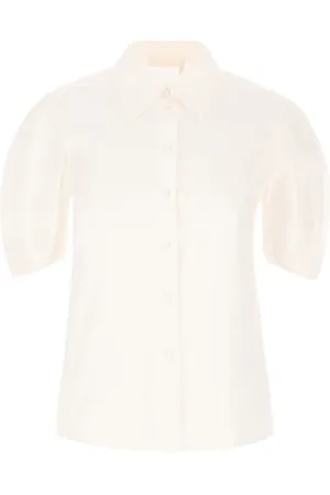 Chloé Blouses & Shirts, Dames, , M, Katoen, Geborduurde blouse met ballonmouwen