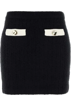 Self-Portrait Rokken, Dames, Zwart, M, Alpaca Blend Mini Rok