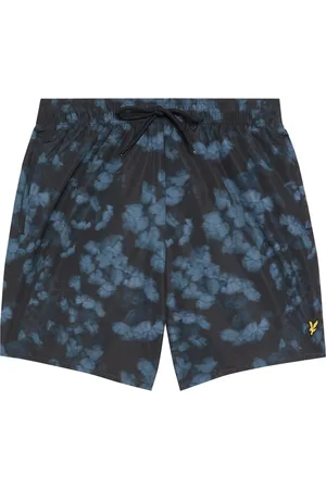 Lyle & Scott Badkleding, Heren, Blauw, XL, Zwemkleding Digitaal Bloemenprint Zwemshort