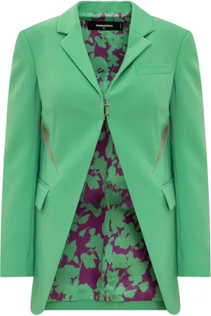 Dsquared2 Jassen, Dames, Groen, M, Polyester, Modern Cut-Out Blazer