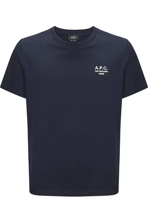 A.P.C. Tops, Heren, Blauw, S, Katoen, Standard T-Shirt Rue Madame