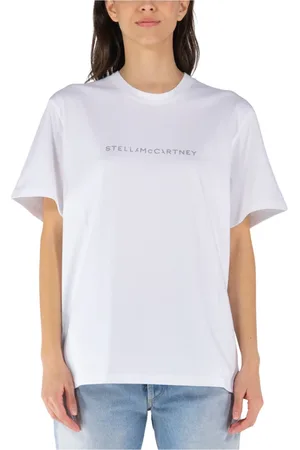 Stella McCartney Tops, Dames, Wit, M, Katoen, Stella T-Shirt