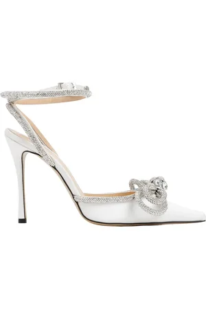 Mach & Mach Schoenen, Dames, Wit, 40 EU, Double Bow High Heels