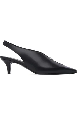 Courrèges Schoenen, Dames, Zwart, 39 EU, Leer, Leren Kitten Heels