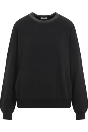 Brunello Cucinelli Sweatshirts & Hoodies, Dames, Zwart, M, Katoen, Sweatshirt Elevate Style Aw 24