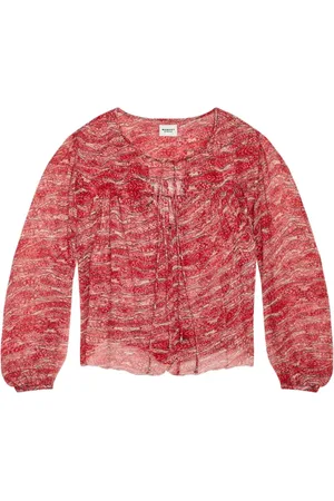 Isabel Marant Blouses & Shirts, Dames, Veelkleurig, M, Rode Shirts Ss 25