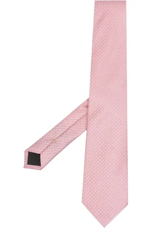 CANALI Accessoires, Heren, Roze, ONE Size, Zijden Stropdas