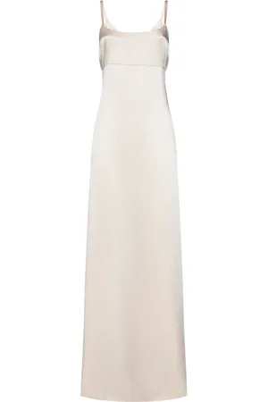 Max Mara Kleedjes, Dames, Roze, L, Bleekroze Maxi Jurk