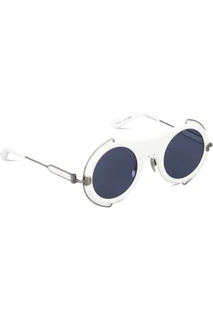 Calvin Klein Accessoires, Dames, Wit, ONE Size, Stijlvolle zonnebril met uniek design