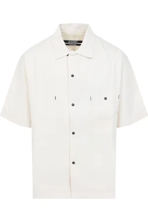 Jacquemus Overhemden, Heren, Wit, L, Denim, Denim Aloe Shirt