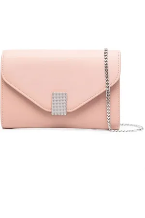 Lanvin Tassen, Dames, Roze, ONE Size, Leer, Crossbody Diamanten Sluiting Pouch