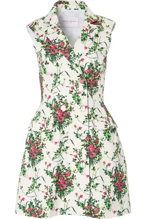 Carolina Herrera Kleedjes, Dames, Veelkleurig, S, Katoen, Korte Jurk