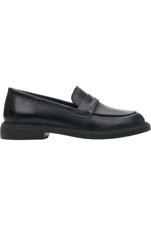 Estro Schoenen, Dames, Zwart, 39 EU, Leer, Penny Loafers