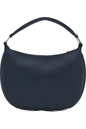 Silvian Heach Tassen, Dames, Blauw, ONE Size, Leer, Metallic Lettering Hobo Bag - New Martina