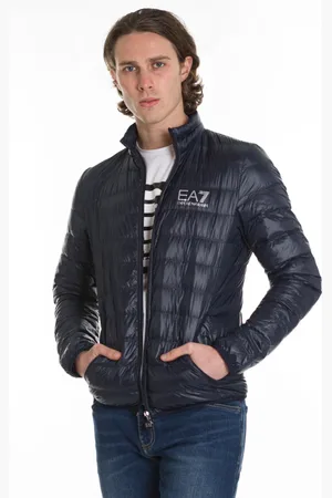 EA7 Jassen, Heren, Blauw, L, Night Packable Down Jacket