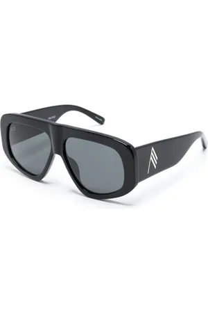 The Attico Accessoires, Dames, Zwart, ONE Size, Oversized Zonnebril met Montuur