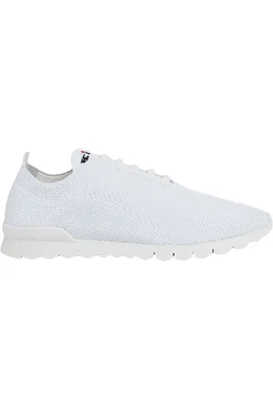 Kiton Schoenen, Heren, Wit, 41 EU, Witte Gebreide Sneakers