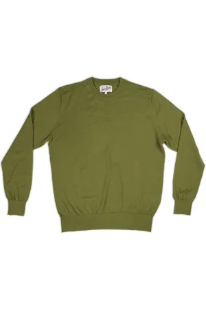 MC2 SAINT BARTH Truien, Heren, Groen, S, Merino Hoodies voor Regent Style