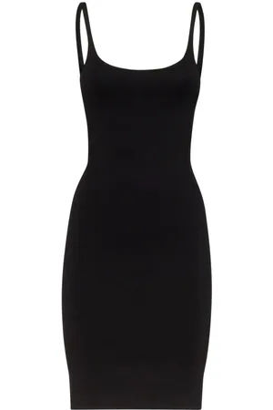 Dsquared2 Kleedjes, Dames, Zwart, S, Zwarte Mouwloze Jurk met Scoop Hals