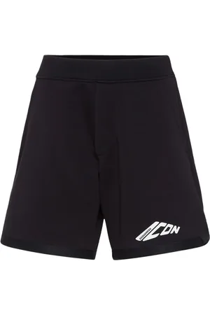 Dsquared2 Korte broeken, Heren, Zwart, 2Xl, Katoen, Icon New Generation Jersey Shorts