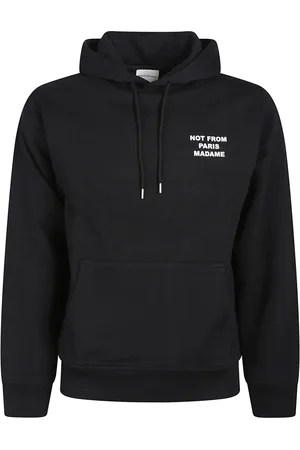 Drôle de Monsieur Sweatshirts & Hoodies, Heren, Zwart, M, Katoen, LE Hoodie Slogan Scarlet
