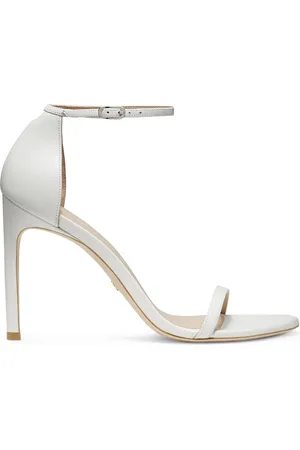 Stuart Weitzman Schoenen, Dames, Wit, 41 EU, Leer, Nudistsong High Heel Sandalen