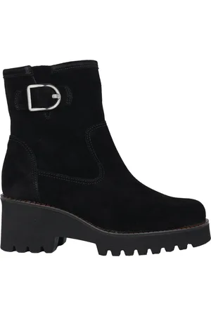 Gabor Schoenen, Dames, Zwart, 40 1/2 EU, Suède, Elegante Zwarte Enkelboot