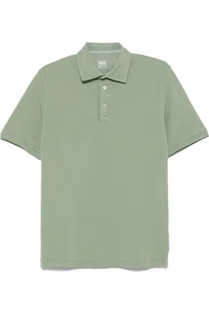 FEDELI Tops, Heren, Groen, M, Katoen, Klassiek katoenen poloshirt