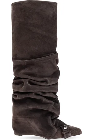 The Attico Schoenen, Dames, Bruin, 36 EU, Leer, Juno Knielaarzen