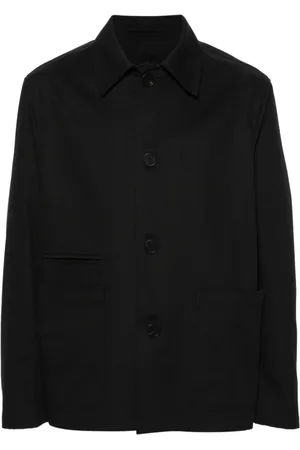 Lanvin Jassen, Heren, Zwart, L, Katoen, Zwart Katoenmix Jasje