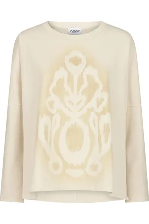 Dondup Tops, Dames, , S, Katoen, Oversized Sweatshirt met Bedrukt Logo
